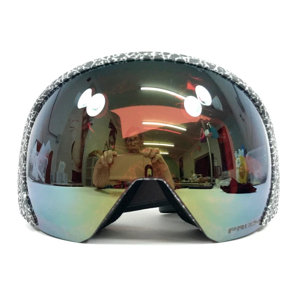 Oakley Snow Goggles Flight Path L OO7110-5500 Grey Terrain with Prizm Sage Gold